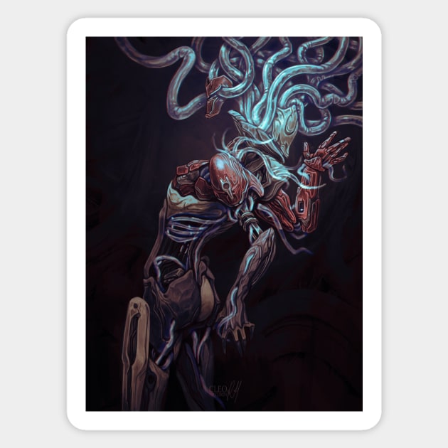 Xaku, Warframe Sticker by Cleo Naturin